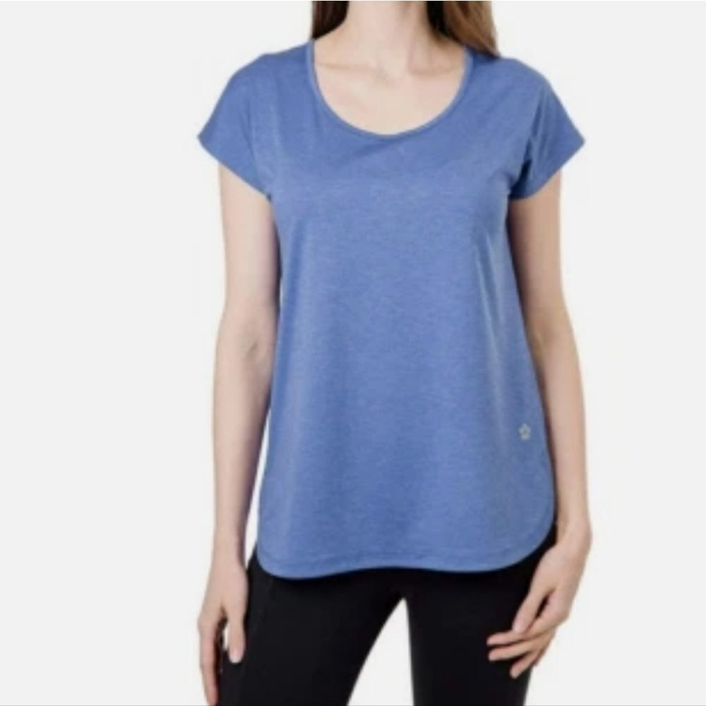 Tuff Women's Ultramarine Active Crisscross Back Short Sleeve Tee